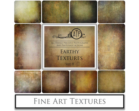 Earth fine art textures. Rich, warm colour tints. Texture for photographers and digital editing. Photo Overlays. Antique, Vintage, Grunge, Light, Dark Bundle. Textured printable Canvas, Colour, Monochrome, Bundle. High resolution, 300dpi Graphic Assets for photography, digital scrapbooking and design. By ATP Textures