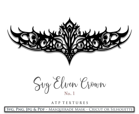 SVG Elven Crown For Cricut , Silhouette or any other cutting machine that accepts the files provided in this set.Clipart for your next art project or even for print! SVG, PNG, PDF, JPG. This clipart is In high resolution. 