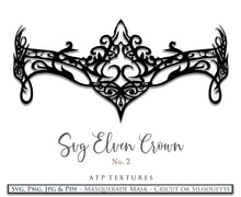 Load image into Gallery viewer, SVG Elven Crown For Cricut , Silhouette or any other cutting machine that accepts the files provided in this set.Clipart for your next art project or even for print! SVG, PNG, PDF, JPG. This clipart is In high resolution. 
