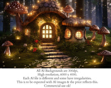Load image into Gallery viewer, AI Digital - 40 FAIRY HOUSE BACKGROUNDS
