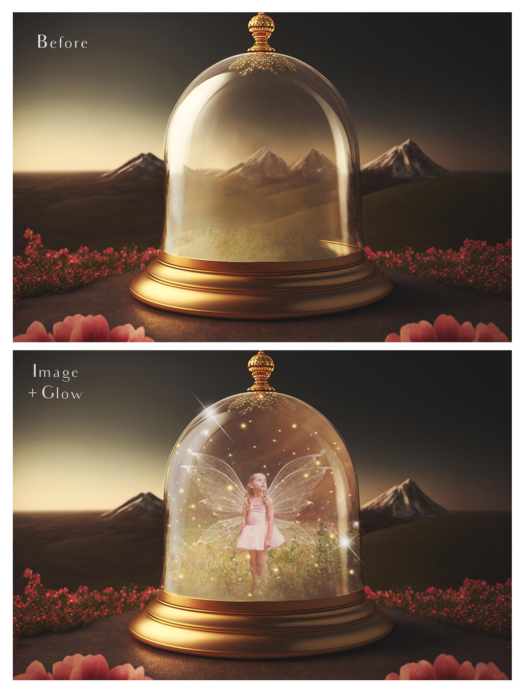 Digital Background with Snow Globe, snow flurries and a PSD Template included in the set.The globe is transparent, perfect for you to add your own images and retain the snow globe effect. This file is 6000 x 4000, 300dpi. High resolution. This is a DIGITAL product. Includes png glow overlays effect.