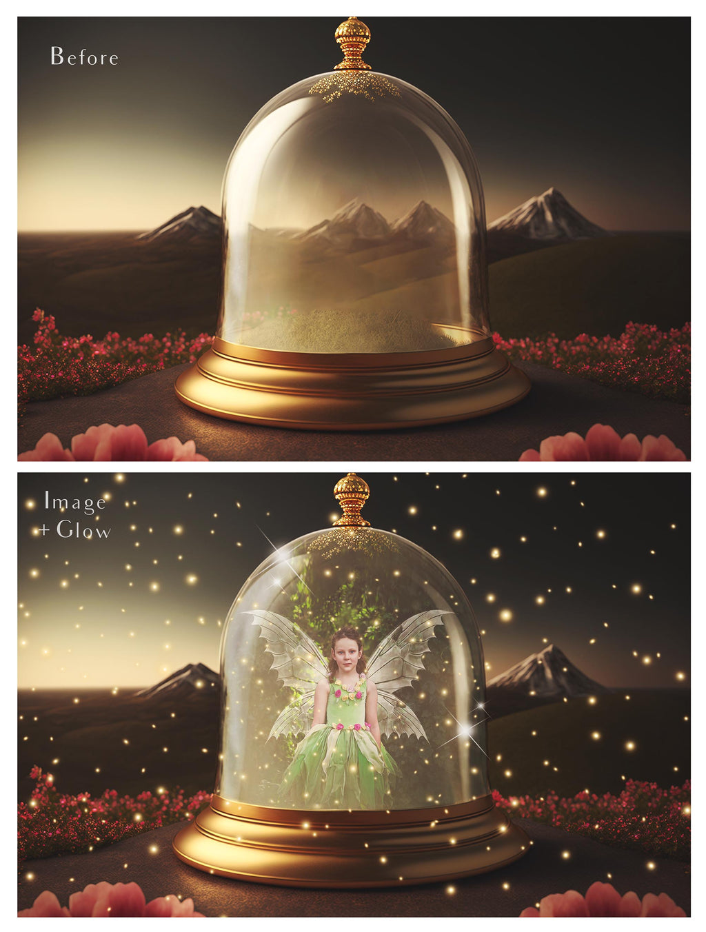 Digital Background with Snow Globe, snow flurries and a PSD Template included in the set.The globe is transparent, perfect for you to add your own images and retain the snow globe effect. This file is 6000 x 4000, 300dpi. High resolution. This is a DIGITAL product. Includes png glow overlays effect.