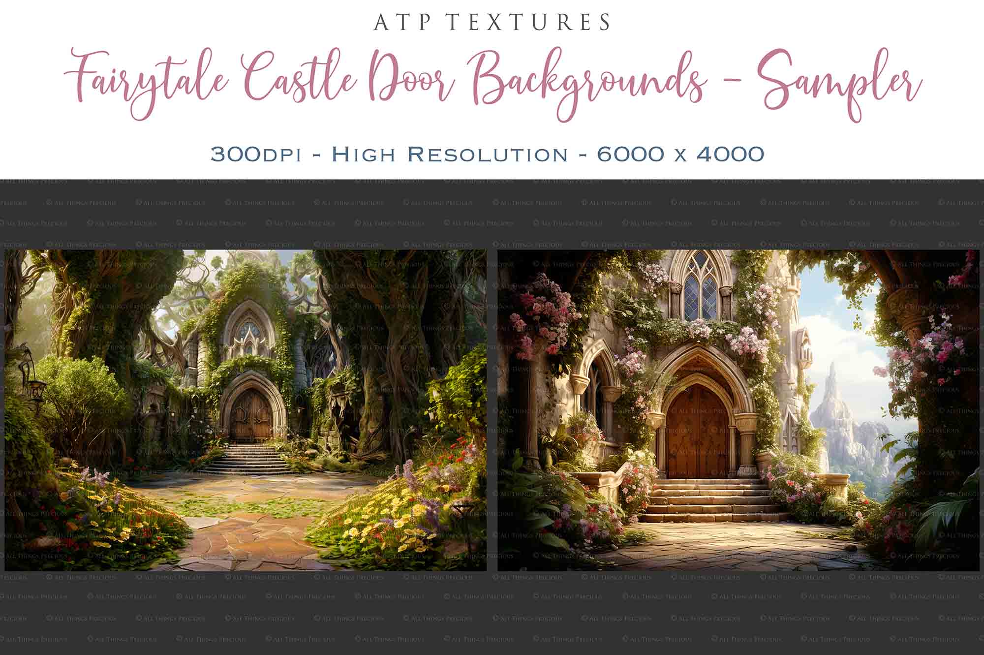 AI Digital - 24 FAIRYTALE DOOR BACKGROUNDS - Set 1