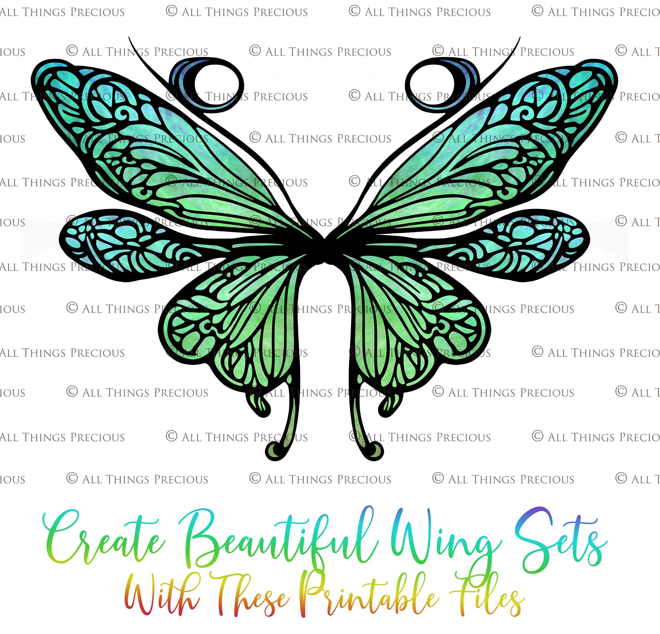 Printable Fairy Wings. For Art Dolls, Adults, Kids. High resolution, png files. This is a digital product. Print and cut Pattern template. Paper craft. Create fairy wing earrings or crown jewelry from these designs. Cosplay Costume Crafts. Commercial licence is available. Halloween.