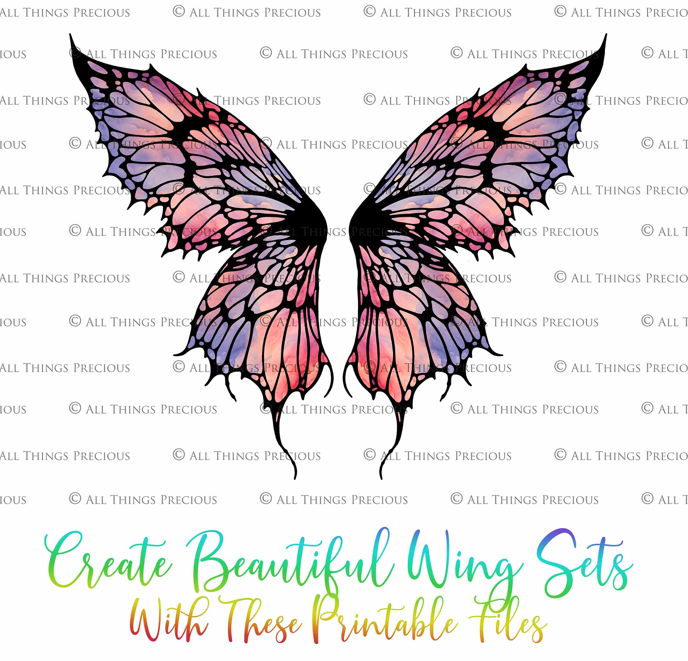 Printable Fairy Wings. For Art Dolls, Adults, Kids. High resolution, png files. This is a digital product. Print and cut Pattern template. Paper craft. Create fairy wing earrings or crown jewelry from these designs. Cosplay Costume Crafts. Commercial licence is available. Halloween.