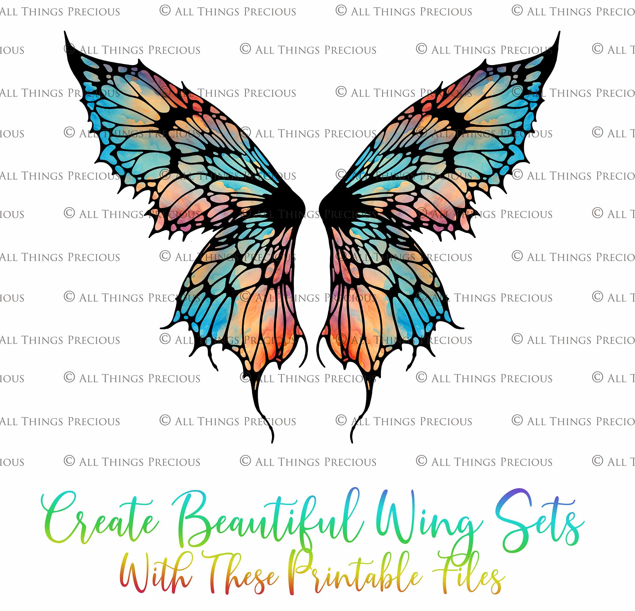 Printable Fairy Wings. For Art Dolls, Adults, Kids. High resolution, png files. This is a digital product. Print and cut Pattern template. Paper craft. Create fairy wing earrings or crown jewelry from these designs. Cosplay Costume Crafts. Commercial licence is available. Halloween.