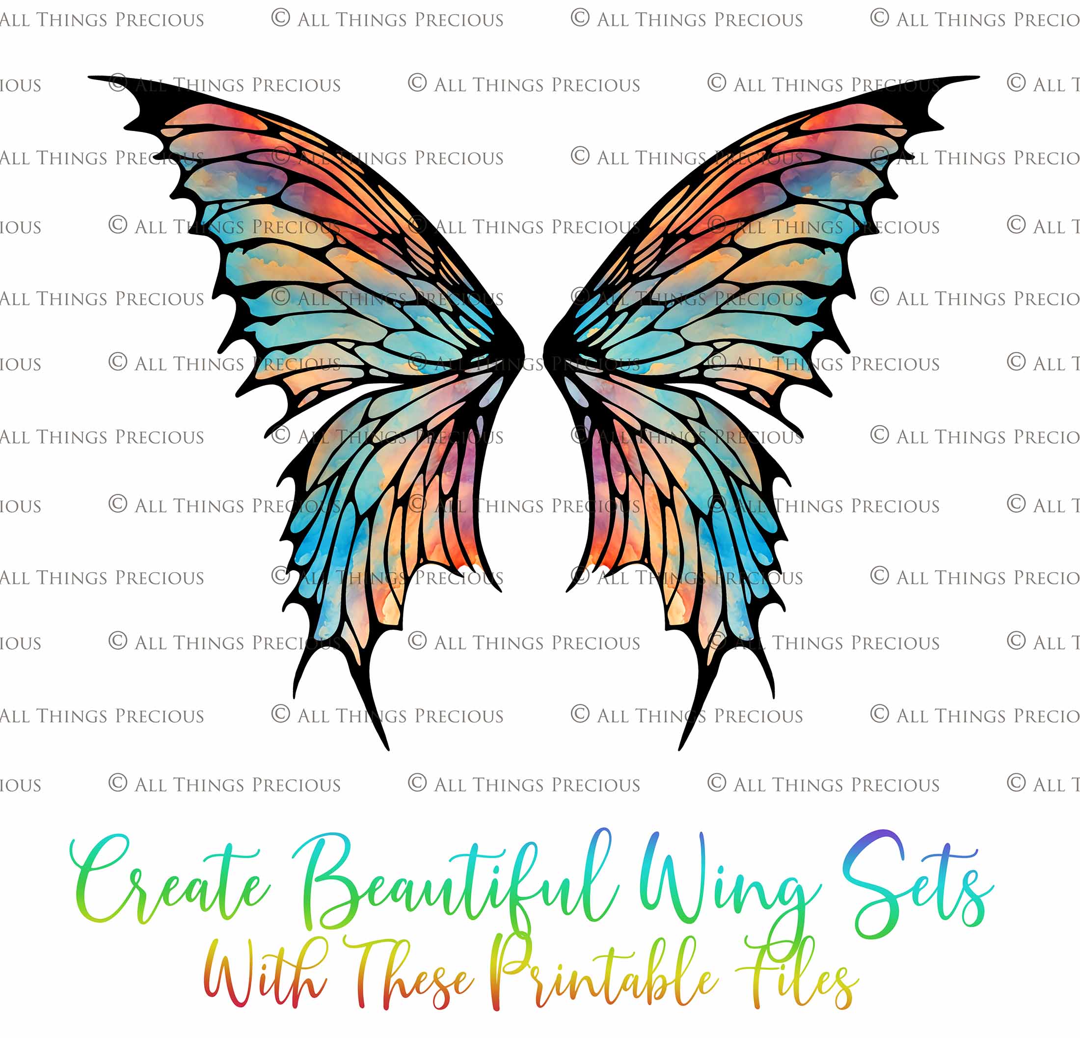 Printable Fairy Wings. For Art Dolls, Adults, Kids. High resolution, png files. This is a digital product. Print and cut Pattern template. Paper craft. Create fairy wing earrings or crown jewelry from these designs. Cosplay Costume Crafts. Commercial licence is available. Halloween.