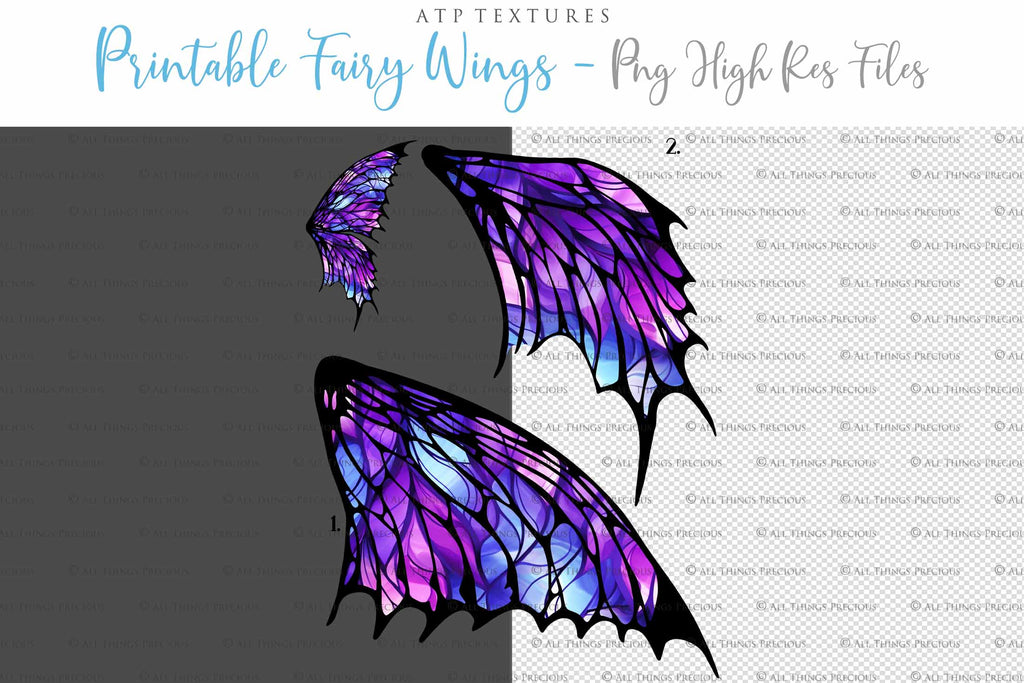 Printable Fairy Wings. For Art Dolls, Adults, Kids. High resolution, png files. This is a digital product. Print and cut Pattern template. Paper craft. Create fairy wing earrings or crown jewelry from these designs. Cosplay Costume Crafts. Commercial licence is available. Halloween.