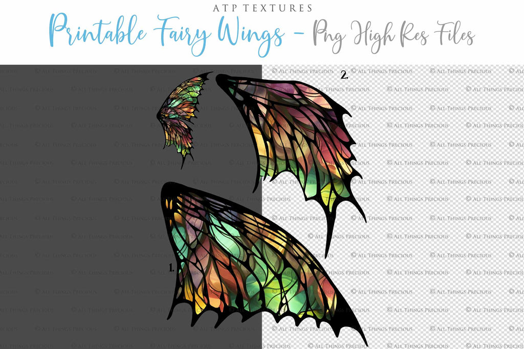 Printable Fairy Wings. For Art Dolls, Adults, Kids. High resolution, png files. This is a digital product. Print and cut Pattern template. Paper craft. Create fairy wing earrings or crown jewelry from these designs. Cosplay Costume Crafts. Commercial licence is available. Halloween.