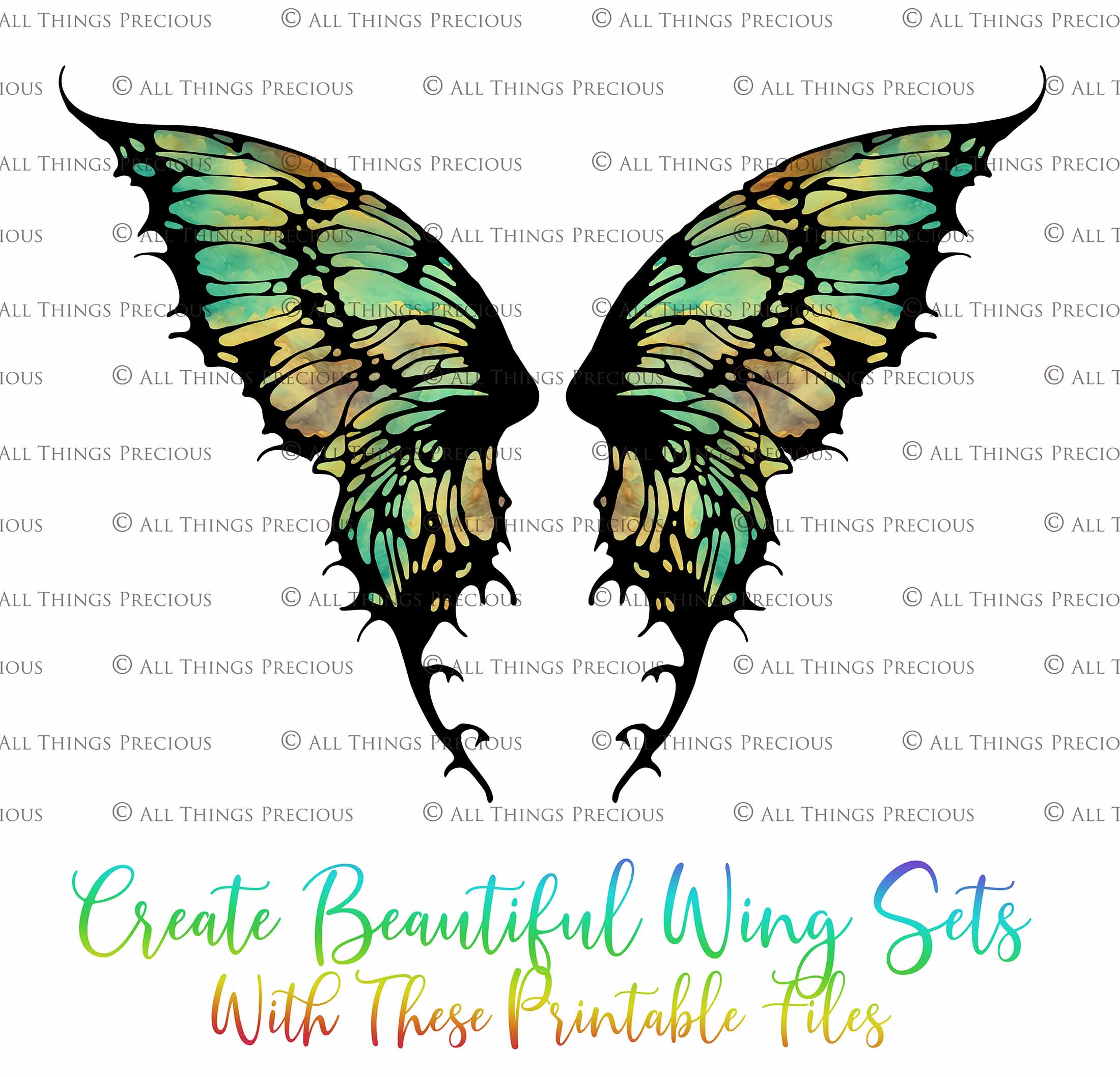 Printable Fairy Wings. For Art Dolls, Adults, Kids. High resolution, png files. This is a digital product. Print and cut Pattern template. Paper craft. Create fairy wing earrings or crown jewelry from these designs. Cosplay Costume Crafts. Commercial licence is available. Halloween.