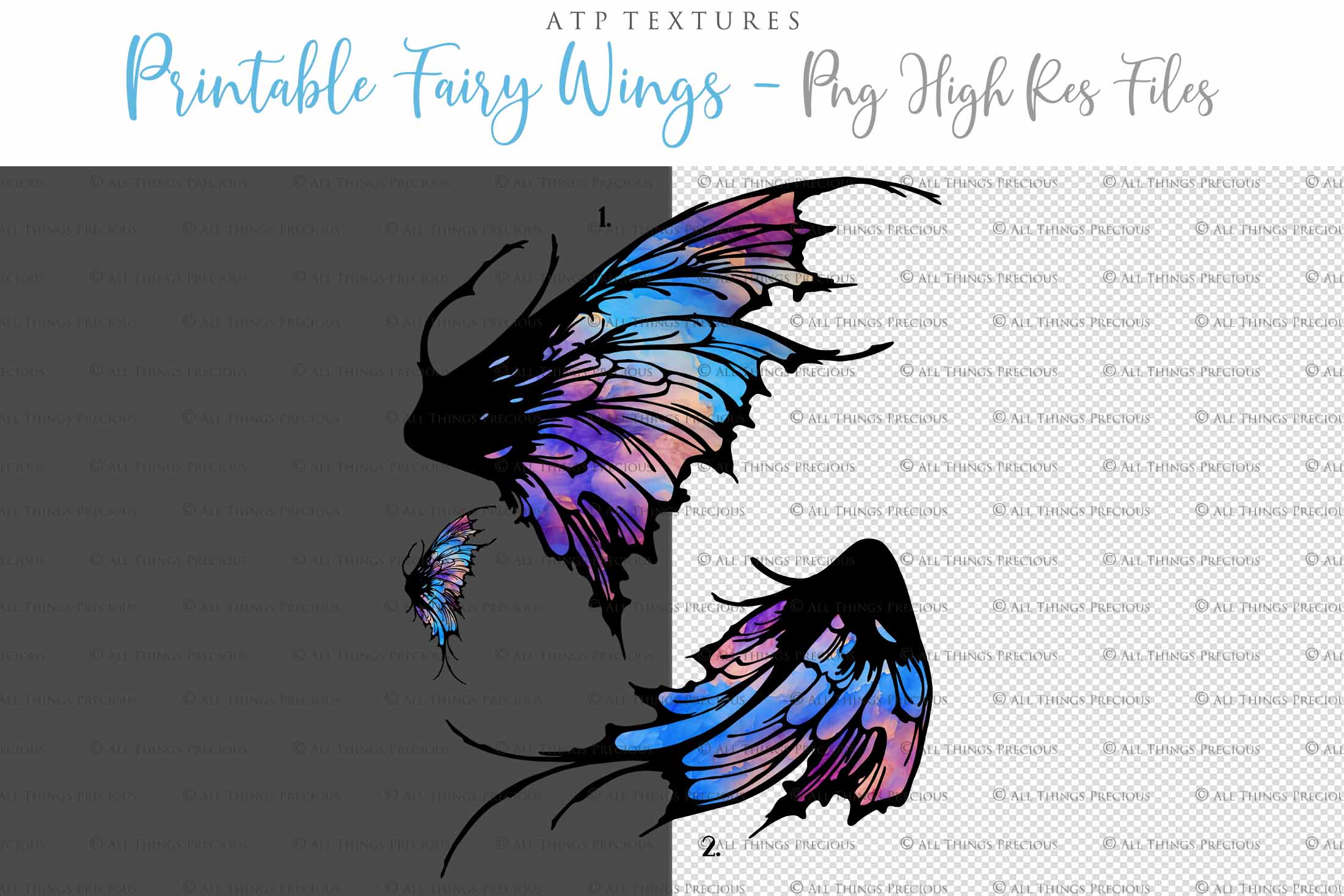 Printable Fairy Wings. For Art Dolls, Adults, Kids. High resolution, png files. This is a digital product. Print and cut Pattern template. Paper craft. Create fairy wing earrings or crown jewelry from these designs. Cosplay Costume Crafts. Commercial licence is available. Halloween.