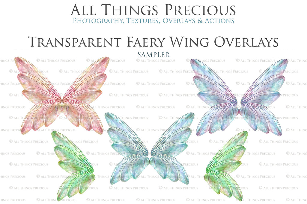 Digital Fairy Wing Overlays clipart. Png transparent see through files for photoshop. Butterfly Angel, Color, Print Photography editing. High resolution, 300dpi. Printable, Photography Graphic design assets, add on stock resources. Magical Scrapbooking design. Fairy Photographer edit. Colorful Big Bundle. ATP Textures.