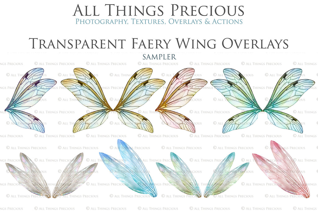 Digital Fairy Wing Overlays clipart. Png transparent see through files for photoshop. Butterfly Angel, Color, Print Photography editing. High resolution, 300dpi. Printable, Photography Graphic design assets, add on stock resources. Magical Scrapbooking design. Fairy Photographer edit. Colorful Big Bundle. ATP Textures.