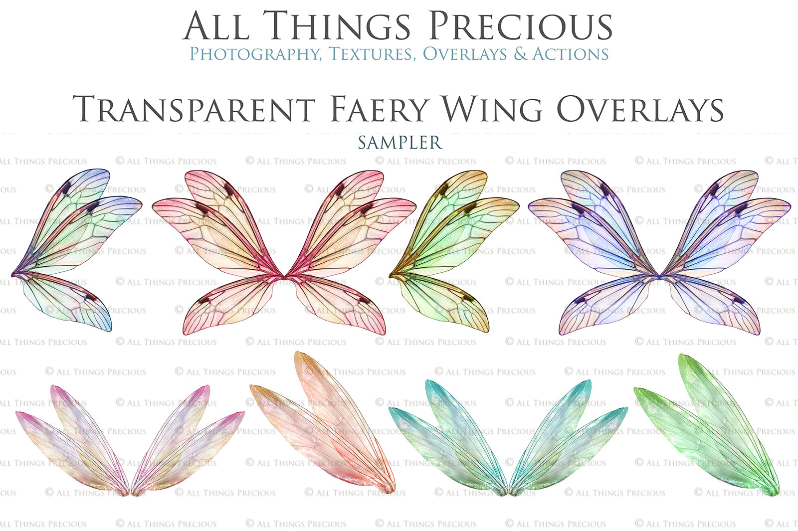 Digital Fairy Wing Overlays clipart. Png transparent see through files for photoshop. Butterfly Angel, Color, Print Photography editing. High resolution, 300dpi. Printable, Photography Graphic design assets, add on stock resources. Magical Scrapbooking design. Fairy Photographer edit. Colorful Big Bundle. ATP Textures.