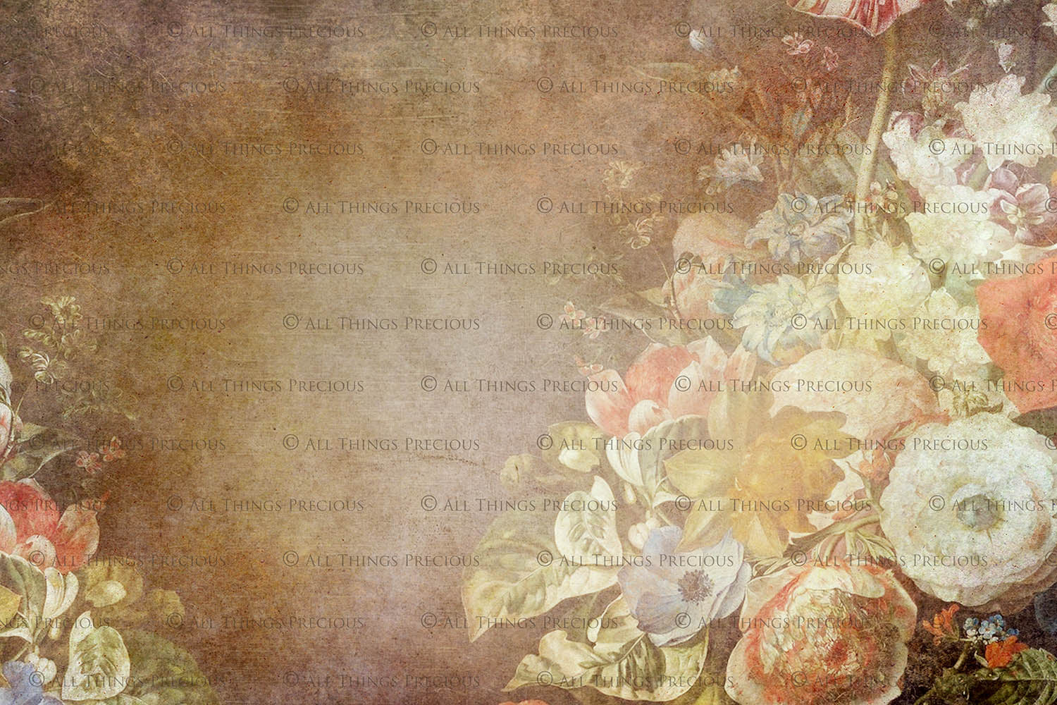Old Masters floral Backgrounds. Digital Backdrop Fine art texture for photographers. Photo Overlays. Antique, Old World, Grunge, Abstract wall decor bundle. Textured Background. Printable backdrop, Colour Flower Print Bundle. High resolution, 300dpi Graphic Assets for photography, scrapbooking, design. By ATP Textures