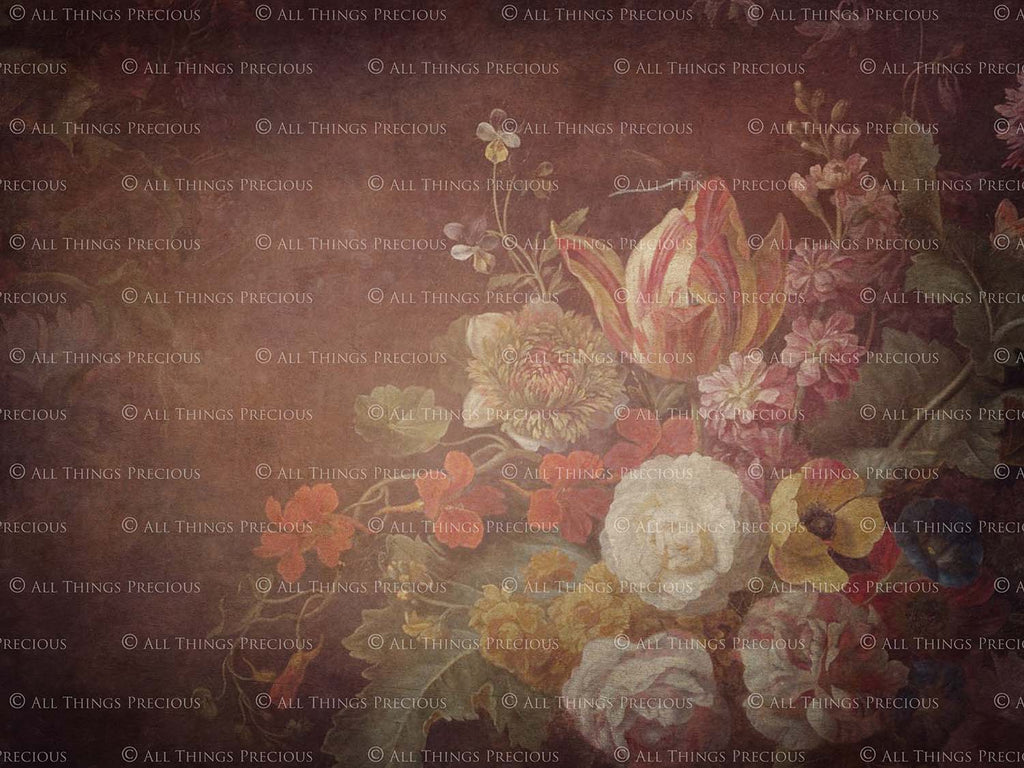 Old Masters floral Backgrounds. Digital Backdrop Fine art texture for photographers. Photo Overlays. Antique, Old World, Grunge, Abstract wall decor bundle. Textured Background. Printable backdrop, Colour Flower Print Bundle. High resolution, 300dpi Graphic Assets for photography, scrapbooking, design. By ATP Textures