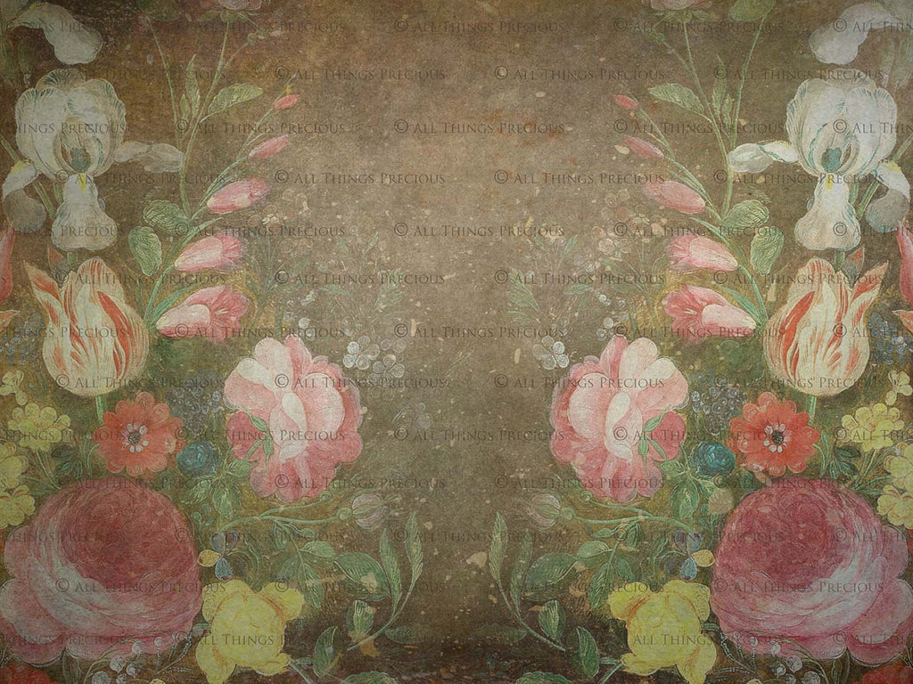 Old Masters floral Backgrounds. Digital Backdrop Fine art texture for photographers. Photo Overlays. Antique, Old World, Grunge, Abstract wall decor bundle. Textured Background. Printable backdrop, Colour Flower Print Bundle. High resolution, 300dpi Graphic Assets for photography, scrapbooking, design. By ATP Textures