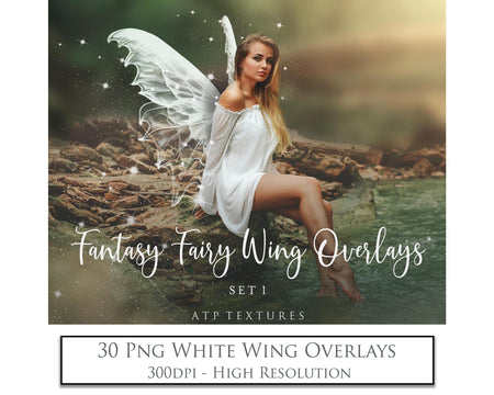 Fairy Wings Overlays For Photography, Photoshop, Digital art and Creatives. Transparent, high resolution wings for photographers. These are gorgeous PNG overlays for fantasy digital art and Child portraiture. colour, White fairy wings. Photo Overlays. Digital download. Graphic effects. ATP Textures