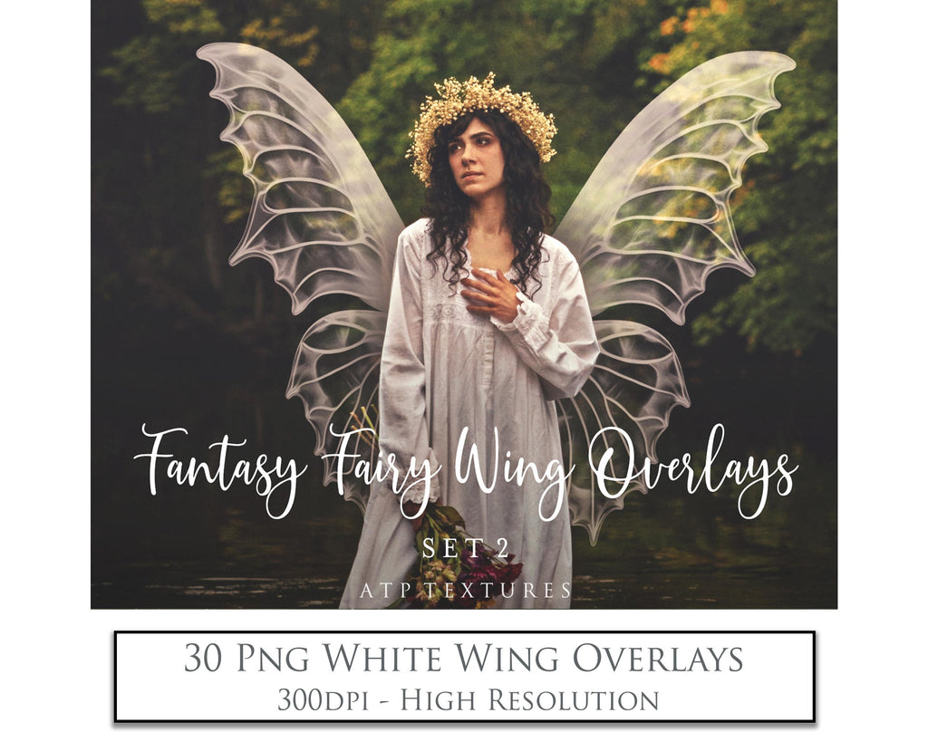 Fairy Wings Overlays For Photography, Photoshop, Digital art and Creatives. Transparent, high resolution wings for photographers. These are gorgeous PNG overlays for fantasy digital art and Child portraiture. colour, White fairy wings. Photo Overlays. Digital download. Graphic effects. ATP Textures