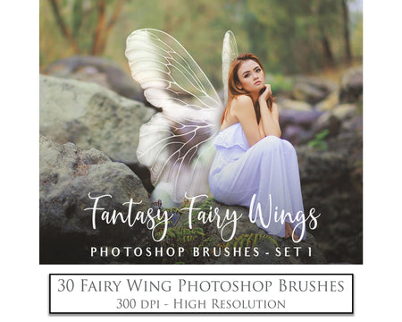 Photoshop Brushes in high resolution. Gorgeous fairy wings in 30 styles. Perfect for your fantasy edit, photography and digital art. Fairy Wings Overlays. Transparent, high resolution wings for photographers. Fantasy digital art, Child portraiture. White fairy wings. Digital download. Graphic effects. ATP Textures