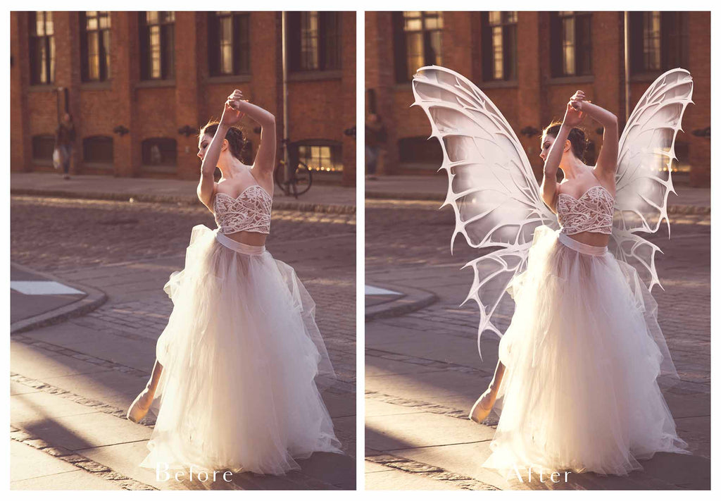 Fairy Wing Overlays For Photographers, Photoshop, Digital art and Creatives. Transparent, high resolution, faery wings for photography! These are gorgeous PNG overlays for fantasy digital art and Child portraiture. White fairy wings. Photo Overlays.