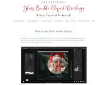 Load image into Gallery viewer, Png GLASS BAUBLE Digital Overlays - Set 1
