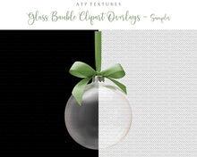 Load image into Gallery viewer, Png GLASS BAUBLE Digital Overlays - Set 1
