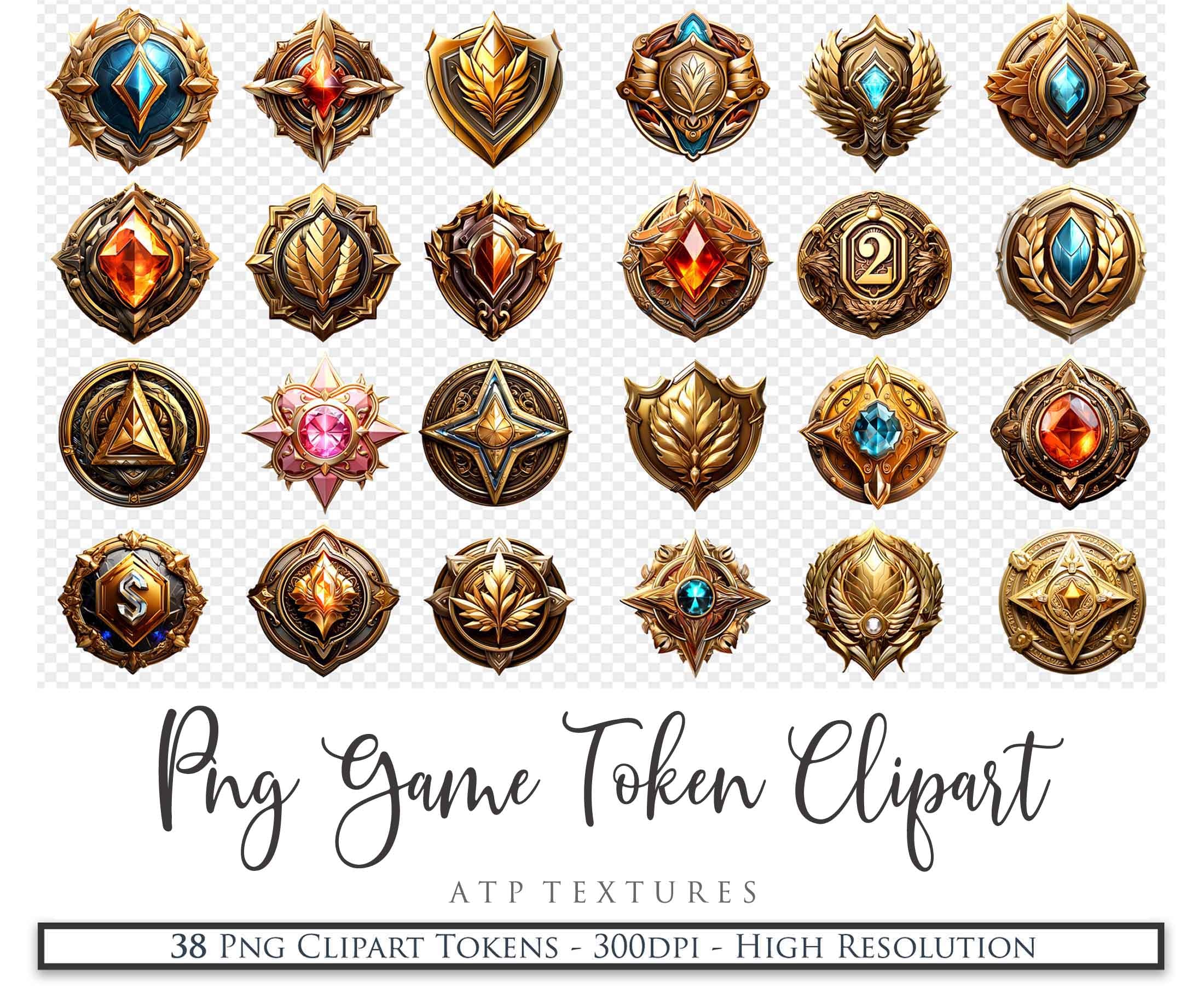 GAME TOKENS - Clipart