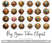 Load image into Gallery viewer, GAME TOKENS - Clipart
