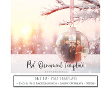 Load image into Gallery viewer, PSD Template - GLASS ORNAMENT DIGITAL BACKGROUND - Set 10
