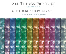 Load image into Gallery viewer, GLITTER BOKEH Digital Papers - FREE DOWNLOAD
