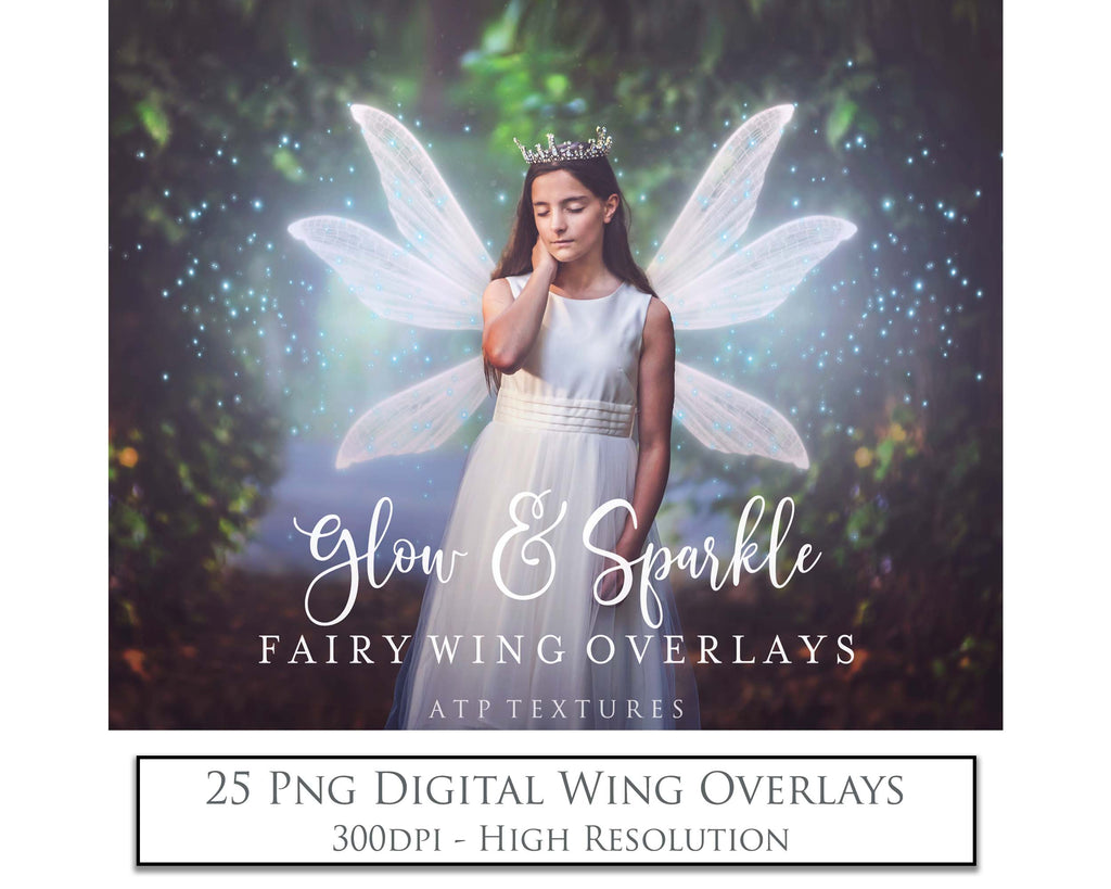 Fairy Wing Overlays For Photographers, Photoshop, Digital art and Creatives. Transparent, high resolution, faery wings for photography! These are gorgeous PNG overlays for fantasy digital art and Child portraiture. White fairy wings. Photo Overlays. Digital download. Graphic effects. Assets for photographers.