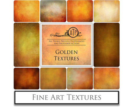 Warm fine art textures. Rich, Golden colour tints. Texture for photographers and digital editing. Photo Overlays. Antique, Vintage, Grunge, Light, Dark Bundle. Textured printable Canvas, Colour, Monochrome, Bundle. High resolution, 300dpi Graphic Assets for photography, digital scrapbooking and design. By ATP Textures