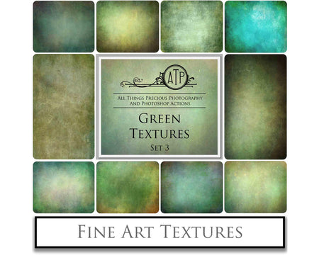 Vibrant Green textures. Fine art textures. Rich, Nature colour tints. Texture for photographers and digital editing. Photo Overlays. Antique, Vintage, Grunge, Light, Dark Bundle. Textured printable Canvas, Colour, Monochrome, Bundle. High resolution, 300dpi Graphic Assets for photography, digital scrapbooking and design. By ATP Textures