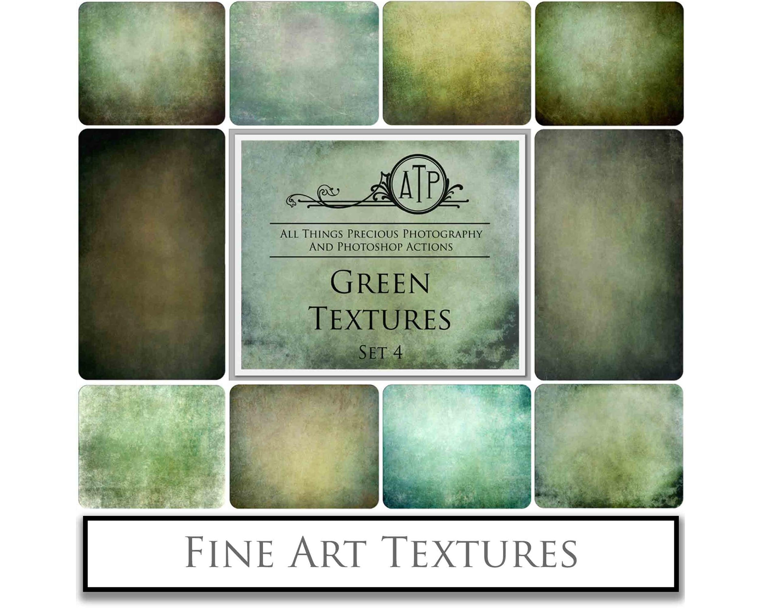 Vibrant Green textures. Fine art textures. Rich, Nature colour tints. Texture for photographers and digital editing. Photo Overlays. Antique, Vintage, Grunge, Light, Dark Bundle. Textured printable Canvas, Colour, Monochrome, Bundle. High resolution, 300dpi Graphic Assets for photography, digital scrapbooking and design. By ATP Textures