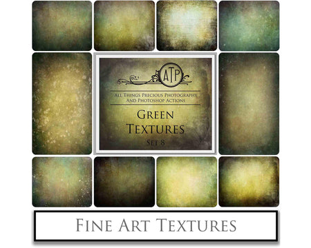 Vibrant Soft Green textures. Fine art textures. Rich, Nature colour tints. Texture for photographers and digital editing. Photo Overlays. Antique, Vintage, Grunge, Light, Dark Bundle. Textured printable Canvas, Colour, Monochrome, Bundle. High resolution, 300dpi Graphic Assets for photography, digital scrapbooking and design. By ATP Textures