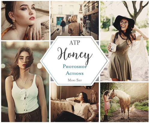 Photoshop Actions for professional photographers, Photo Edits and intagram influencers. Warm, Rich, Honey, Light Tint. Matte Overlay.  By ATP Textures 
