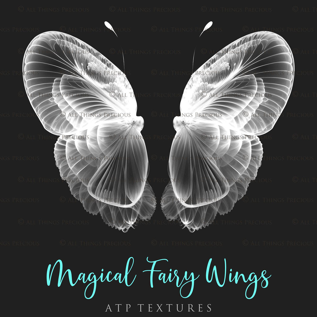 Fairy Wing Overlays For Photographers, Photoshop, Digital art and Creatives. Transparent, high resolution, faery wings for photography! These are gorgeous PNG overlays for fantasy digital art and Child portraiture. These are white fairy wings. This is a DIGITAL product.