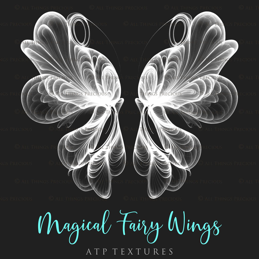 Fairy Wing Overlays For Photographers, Photoshop, Digital art and Creatives. Transparent, high resolution, faery wings for photography! These are gorgeous PNG overlays for fantasy digital art and Child portraiture. These are white fairy wings. This is a DIGITAL product.