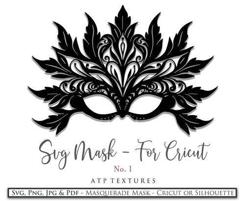 SVG Masquerade Mask Clipart For Cricut , Silhouette or any other cutting machine that accepts the files provided in this set. Clipart for your next art project or even for print! SVG, PNG, PDF, JPG. This clipart is In high resolution. 