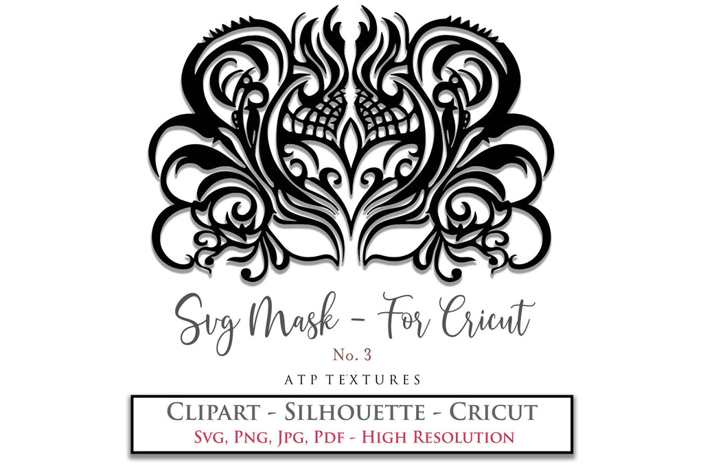 SVG Masquerade Mask Clipart For Cricut , Silhouette or any other cutting machine that accepts the files provided in this set. Clipart for your next art project or even for print! SVG, PNG, PDF, JPG. This clipart is In high resolution. 