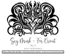 Load image into Gallery viewer, SVG Masquerade Mask Clipart For Cricut , Silhouette or any other cutting machine that accepts the files provided in this set. Clipart for your next art project or even for print! SVG, PNG, PDF, JPG. This clipart is In high resolution. 
