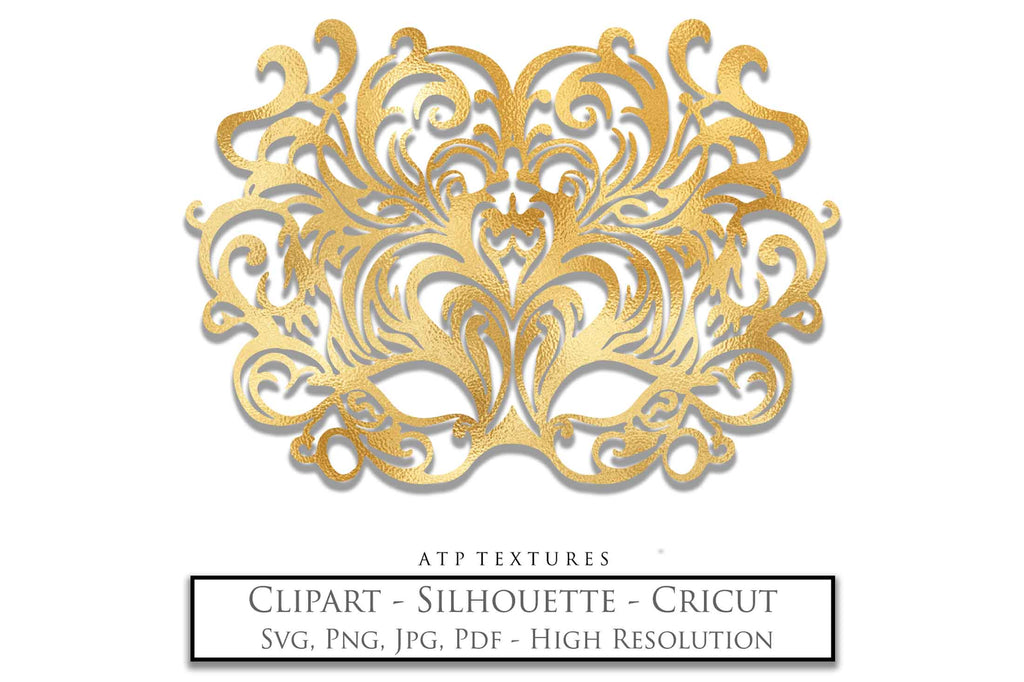 SVG Masquerade Mask Clipart For Cricut , Silhouette or any other cutting machine that accepts the files provided in this set. Clipart for your next art project or even for print! SVG, PNG, PDF, JPG. This clipart is In high resolution.