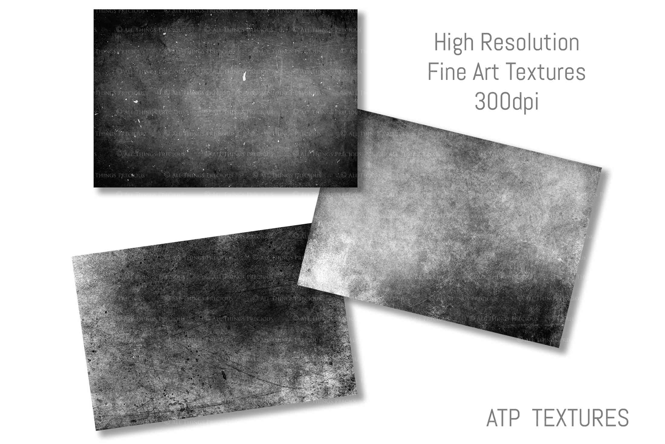 10 Fine Art TEXTURES - MONOCHROME Set 14