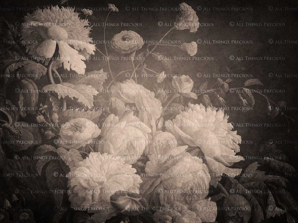 Old Masters floral Backgrounds. Digital Backdrop Fine art texture for photographers. Photo Overlays. Antique, Old World, Grunge, Abstract wall decor bundle. Textured Background. Printable backdrop, Colour Flower Print Bundle. High resolution, 300dpi Graphic Assets for photography, scrapbooking, design. By ATP Textures