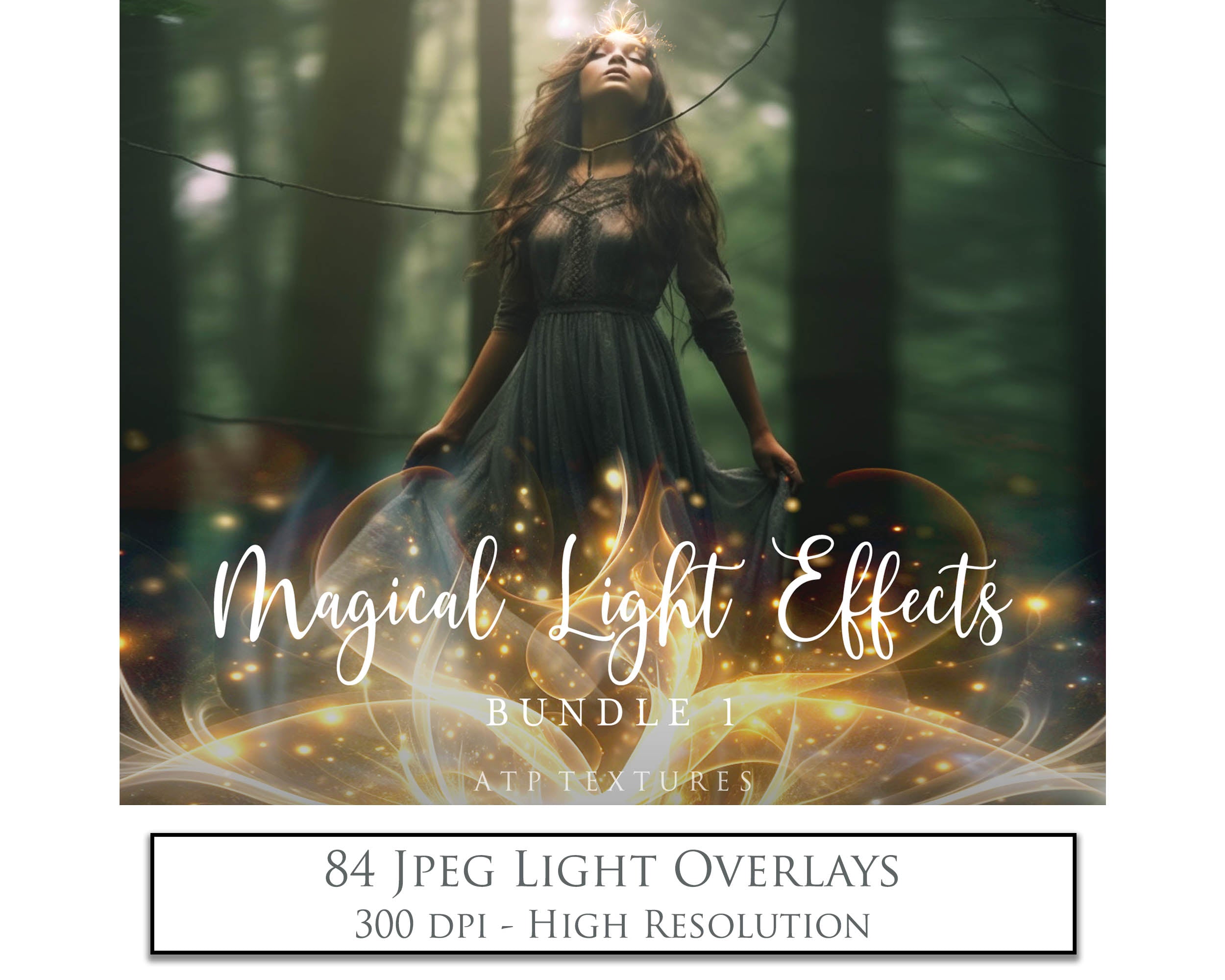 Magical Light Overlays For Photographers, Photoshop, Digital art and Creatives.This set contains Magical effect Overlays. Glows, stars, sparkles. Graphic assets for photography. ATP Textures