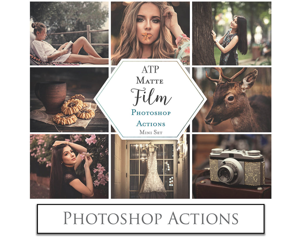 Photoshop Actions for Photography Edits. PS atn files are compatible with all versions of PS CS6. Photoshop Actions for professional photographers, photo edits and Instagram influencers. Warm, Rich, Light, Matte. For Wedding, Newborn, Studio Photography. By ATP Textures