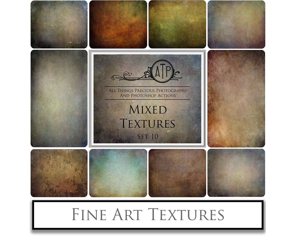 Mixed bundle textures. Fine art texture for photographers, digital editing. Photo Overlays. Antique, Vintage, Grunge, Light, Dark Bundle. Textured printable Canvas, Colour, Monochrome, Bundle. High resolution, 300dpi Graphic Assets for photography, digital scrapbooking and design. By ATP Textures