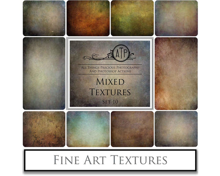 Mixed bundle textures. Fine art texture for photographers, digital editing. Photo Overlays. Antique, Vintage, Grunge, Light, Dark Bundle. Textured printable Canvas, Colour, Monochrome, Bundle. High resolution, 300dpi Graphic Assets for photography, digital scrapbooking and design. By ATP Textures