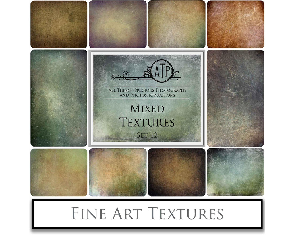 Mixed bundle textures. Fine art texture for photographers, digital editing. Photo Overlays. Antique, Vintage, Grunge, Light, Dark Bundle. Textured printable Canvas, Colour, Monochrome, Bundle. High resolution, 300dpi Graphic Assets for photography, digital scrapbooking and design. By ATP Textures